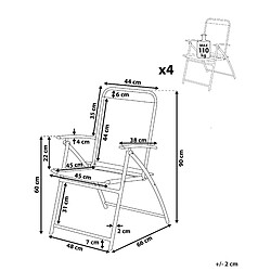 Avis Beliani Lot de 4 chaises LIVO Métal Noir