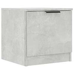 vidaXL Table de chevet Gris béton 40x39x40 cm