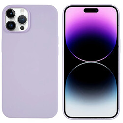 Coque en silicone anti-rayures pour votre iPhone 14 Pro - violet clair