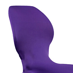 Housse de chaise d'ordinateur pivotant élastique Housse de protection de siège de bureau - violet pas cher