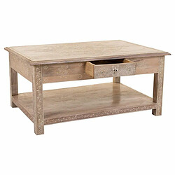 Table Basse Alexandra House Living Blanc Naturel Bois de manguier Bois MDF 60 x 40 x 86 cm