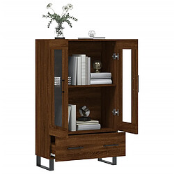 Avis vidaXL Buffet haut chêne marron 69,5x31x115 cm bois d'ingénierie