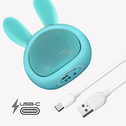 Avis Enceinte Bluetooth 3W Autonomie 3h Design Lapin Lumineux Moxie Bleu