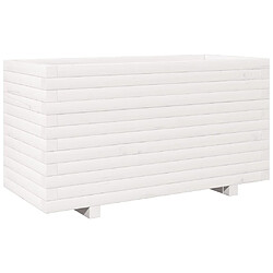 vidaXL Jardinière blanc 90x40x49,5 cm bois de pin massif