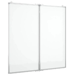 vidaXL Tableau blanc magnétique pliable 100x100x1,7 cm aluminium