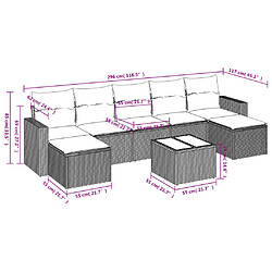 Avis Maison Chic Salon de jardin 8 pcs avec coussins | Ensemble de Table et chaises | Mobilier d'Extérieur noir résine tressée -GKD19670