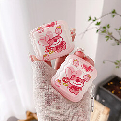 GUPBOO Airpods Coque Housse Étui Protecteur Compatible pour AirPods 3-dessin animé mignon ours aux fraises