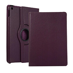 Etui en PU litchi avec support violet pour votre Apple iPad 10.2 (2019)