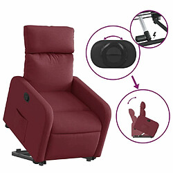 Maison Chic Fauteuil Relax pour salon, Fauteuil inclinable rouge bordeaux tissu -GKD94835 pas cher