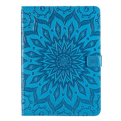 Etui en PU motif tournesol, fermoir magnétique bleu pour votre iPad mini (2021)