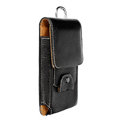 Avizar Étui Ceinture Smartphone 5.5 pouces Porte-carte Simili cuir Effet rétro Noir