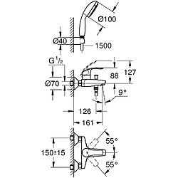 Avis GROHE Eurosmart Mitigeur ? Mitigeur monocommande ? DN 15 Chromé, 3330220A