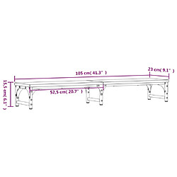 vidaXL Support de moniteur chêne sonoma 105x23x15,5 cm bois ingénierie pas cher