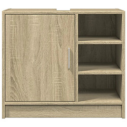 Avis vidaXL Armoire d'évier chêne sonoma 63x29x55 cm bois d'ingénierie