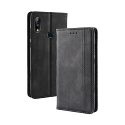 Wewoo Housse Coque Étui en cuir à boucle magnétique avec texture rétro pour Asus Zenfone Max Plus M2 et ZB634KL / Zenfone Shot ZB634KLavec porte-cartes et noir