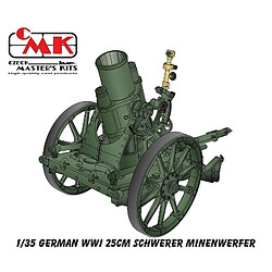 Cmk Maquette Véhicule German Wwi 25cm Schwerer Minenwerfer / Heavy Mortar