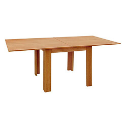 Pegane Table à manger, table de repas extensible coloris cerisier - longueur 90-180 x profondeur 90 cm