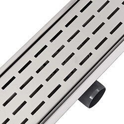 vidaXL Drain de douche linéaire 930x140 mm acier inoxydable pas cher