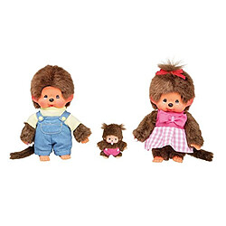 Sekiguchi 254870A Monchhichi Family Plush Toy SetA Boy / Girl with Baby