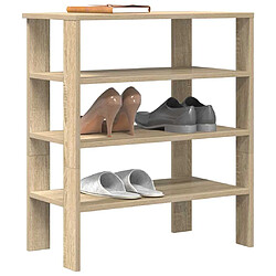 vidaXL Étagère à chaussures chêne sonoma 61x32x70 cm bois d'ingénierie