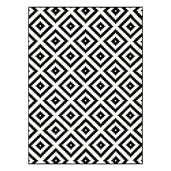 RUGSX BCF Tapis Morad RUTA diamants, géométrique - noir crème 120x170 cm