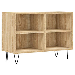 vidaXL Meuble TV chêne sonoma 69,5 x 30 x 50 cm bois d'ingénierie