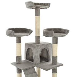 Arbre à chat avec griffoirs,niche pour chat en sisal 170 cm Gris -MN90959 pas cher