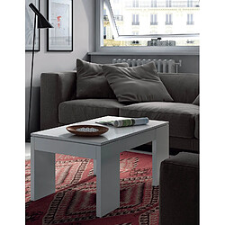 Table Basse à Plateau Relevable coloris blanc brillant - Dim : 100 x 50 x 42 cm -PEGANE- pas cher