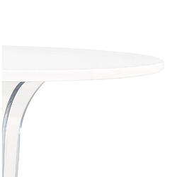 Acheter Alterego Table de terrasse ronde 'LIMPID' blanche intérieur/extérieur - Ø 68 cm