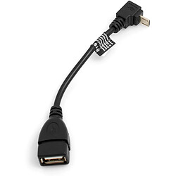 System-S Câble Rétro Angle Micro USB (mâle) 90 ° vers USB Type A (Femelle) Câble Adaptateur 13 cm