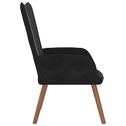 Avis vidaXL Chaise de relaxation Noir Velours