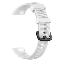 Avis Bracelet en silicone remplacement, longueur : 95.6+124.8mm blanc pour votre Huawei Honor Band 4