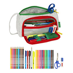 Avis Trousse Scolaire avec Accessoires Benetton Pop Gris (20 x 11 x 8.5 cm) (32 Pièces)