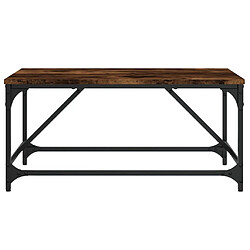 Avis vidaXL Table basse chêne fumé 75x50x35 cm bois d'ingénierie