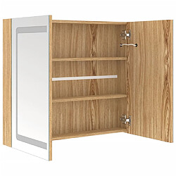 Acheter vidaXL Armoire de salle de bain à miroir LED Chêne 80x12x68 cm