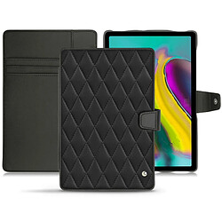 Housse cuir Samsung Galaxy Tab S5e - Rabat portefeuille - Noir - Couture ( Nappa - Black ) - NOREVE