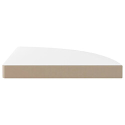 Avis vidaXL Étagère d'angle flottante blanc brillant 35x35x3,8 cm MDF