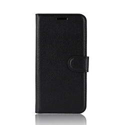 Wewoo Étui en cuir à rabat horizontal Texture Litchi pour LG V40 ThinQ, avec porte-cartes et porte-cartes (noir)