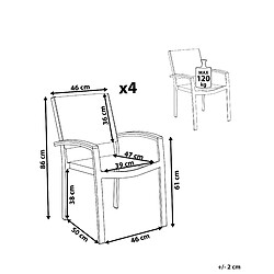 Avis Beliani Chaise de jardin PERETA Métal Gris