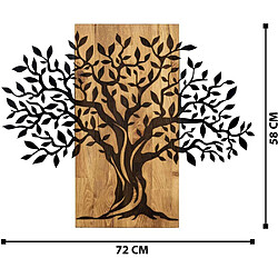 Avis Hanah Home Décoration murale en métal et bois Arbre 72 x 58 cm.