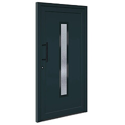 vidaXL Porte d'entrée anthracite 108x200 cm PVC