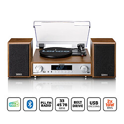 Avis Lenco Ensemble stéréo HiFi avec platine vinyle,radio DAB+/FM et Bluetooth® MC-160WD Bois