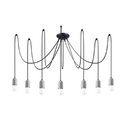 Luminaire Center Suspension Neso PVC,Béton Noir