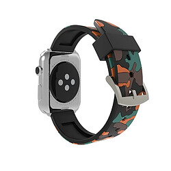 Acheter Wewoo Bracelet rouge pour Apple Watch Series 3 & 2 & 1 42mm Mode Camouflage Motif Silicone de montre