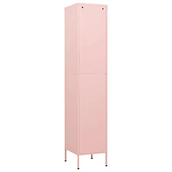 Acheter vidaXL Armoire à casiers Rose 35x46x180 cm Acier