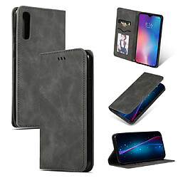 Wewoo Housse Coque Etui en cuir avec rabat horizontal magnétique Business Skin Feel pour Xiaomi 9 SE gris foncé