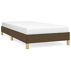 vidaXL Cadre de lit sans matelas marron foncé 80x200 cm tissu