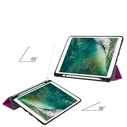 Etui en PU trépied pliable avec fente pour stylo violet clair pour votre Apple iPad Air 10.5 (2019)/Pro 10.5 pouces (2017)