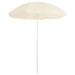 Maison Chic Parasol Jardin | Parasol d'extérieur avec mat en acier Sable 180 cm - GKD16510