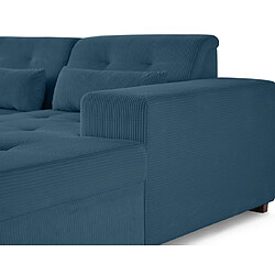 Lisa Design Vermont - canapé d'angle droit - 4 places - convertible avec coffre - en velours côtelé pas cher